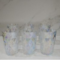 VASOS DE VIDRIO X 6 DIAMONDS TORNASOLADOS VASOS DE VIDRIO X 6 DIAMONDS TORNASOLADOS