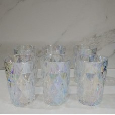 VASOS DE VIDRIO X 6 DIAMONDS TORNASOLADOS