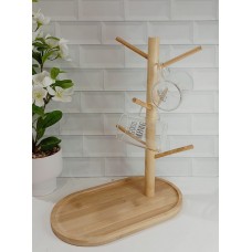 PORTATAZAS DE BAMBU X 6