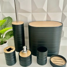 SET DE BAÑO X 6 PIEZAS NEGRO