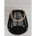 PORTAVELAS FAROL DE BAMBU LINEA BLACK COLGANTE