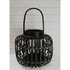 PORTAVELAS DE BAMBU FAROL BLACK