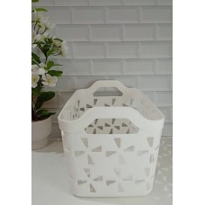 CAJA ORGANIZADORA CESTO CALADO BLANCO ENTRELAZADO Nº 2 MEDIANO