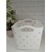 CAJA ORGANIZADORA CESTO CALADO BLANCO ENTRELAZADO Nº 3 GRANDE