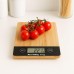 BALANZA DE COCINA X 5 KG A PILAS BAMBU CUADRADA