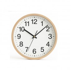 RELOJ DE PARED 50 CM SIMIL MADERA CLARA