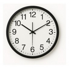 RELOJ DE PARED 40 CM BORDE NEGRO