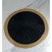 MANTEL INDIVIDUAL NEGRO BORDE MIMBRE REDONDO X 1