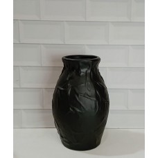 FLORERO DE CERAMICA NEGRO SANTORINI TINAJA