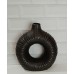 FLORERO DE CERAMICA LINEA SANTORINI BLACK CIRCULAR