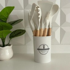 UTENSILIOS DE SILICONA EN SET X 12 PIEZAS CON BASE WHITE UTENSILIOS DE SILICONA EN SET X 12 PIEZAS CON BASE WHITE