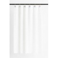 CORTINA DE BAÑO BLANCO 1,80 M X 1,80 M DE TELA CON AROS PASANTES CORTINA DE BAÑO BLANCO 1,80 M X 1,80 M DE TELA CON AROS PASANTES