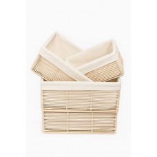 CAJA ORGANIZADORA CANASTO PVC + LIENZO Nº 1 CHICO