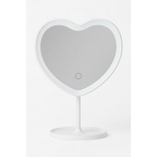ESPEJO DE PIE CON LUZ LED USB CON BANDEJA PORTAOBJETOS CORAZON ESPEJO DE PIE CON LUZ LED USB CON BANDEJA PORTAOBJETOS CORAZON
