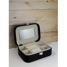 ALHAJERO DE CUERINA CON ESPEJO MEDIANO BLACK