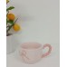 TAZA DE CERAMICA COLOR CON MOÑO Y ASA PERLAS