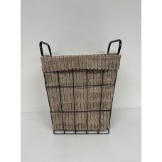CESTO PARA ROPA METAL CON TELA TEXTURADA LINEA LOVE