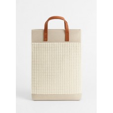 CESTO PARA ROPA CON MANIJAS DE CUERO