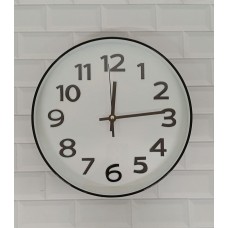 RELOJ DE PARED 25 CM BORDE NEGRO