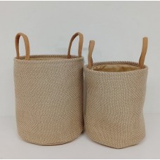 CESTO ORGANIZADOR DE YUTE CON MANIJAS CHICO CESTO ORGANIZADOR DE YUTE CON MANIJAS CHICO