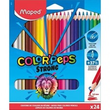 LAPICES DE COLORES X 24 LARGOS MAPED