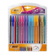 BOLIGRAFO X 15 COLORES BIC FASHION CRISTAL