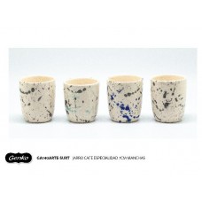 TAZA DE CERAMICA GENKO CHICA ARTE SALPICADA