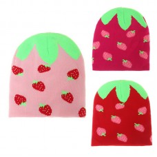 GORRO INFANTIL TEJIDO FRUTILLAS