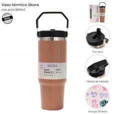 VASO TERMICO SKORA 900 ML CON PICO VASO TERMICO SKORA 900 ML CON PICO