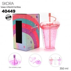 VASO SKORA CON SORBETE BRILLOS 350 ML VASO SKORA CON SORBETE BRILLOS 350 ML