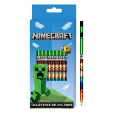 LAPICES DE COLORES X 12 LARGOS PERSONAJES MINECRAFT LAPICES DE COLORES X 12 LARGOS PERSONAJES MINECRAFT
