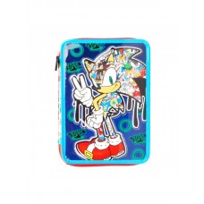 CARTUCHERA 1 PISO SONIC CON UTILES LETRA B