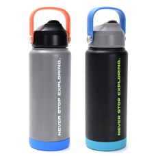 BOTELLA DE ACERO INOXIDABLE SKORA TERMICA X 720 ML CON PICO DE SILICONA 41906