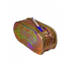 CARTUCHERA CON CIERRE DOBLE HOLOGRAFICA