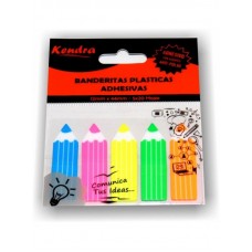 SEÑALADOR AUTOADHESIVO COLORES BANDERITAS KENDRA LAPICES