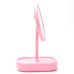 ESPEJO DE PIE CIRCULAR CON LUZ LED USB Y BASE PORTA OBJETOS SKORA