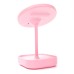 ESPEJO DE PIE CIRCULAR CON LUZ LED USB Y BASE PORTA OBJETOS SKORA