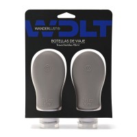 KIT DE VIAJE BOTELLAS DE SILICONA PARA RELLENAR X 2 U DE 90 ML WANDERLUST 44217