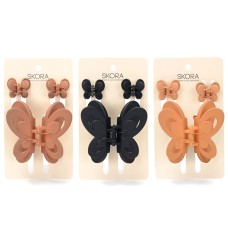BROCHE PARA EL CABELLO SKORA MARIPOSA X 3 44399
