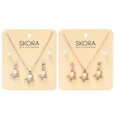 COLLAR CON DIJE ESTRELLA CON 2 PARES DE AROS SKORA 44552 COLLAR CON DIJE ESTRELLA CON 2 PARES DE AROS SKORA 44552