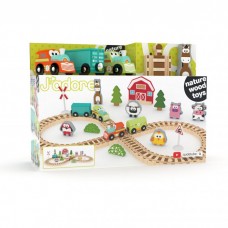 TREN DE MADERA CON ANIMALES DE LA GRANJA JADORE