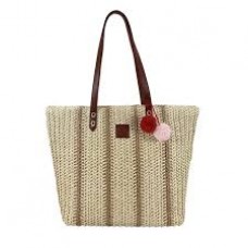 CARTERA DE DAMA BOLSO PLAYERO RAFIA MANIJA CUERO TRENDY CARTERA DE DAMA BOLSO PLAYERO RAFIA MANIJA CUERO TRENDY