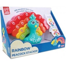 PAVO REAL APILABLE LITTLE LEARNER RAINBOW PEACOCK STACKER