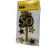 ADORNO DE TORTA - SET MIS 50 CON 4 ESTRELLAS Y BENGALA GIBRE