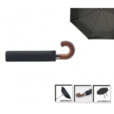 PARAGUAS PLEGABLE UNICROSS PUÑO CURVO AUTOMATICO