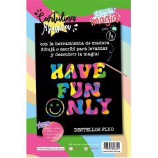 CARTULINA MAGICA A4 DESTELLOS FLUO X 5 HOJAS