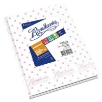 CUADERNO RAYADO T/D X 50 H FORRADO A LUNARES BLANCO CON LUNARES ROSA RIVADAVIA