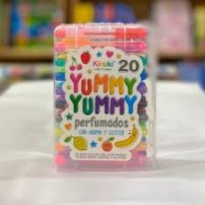 BOLIGRAFO ROLLER GEL X 20 MINI PERFUMADOS CON GLITTER KIRUKI