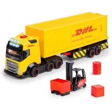 CAMION CONTENEDOR DHL HEAVY TRUCK CON AUTOELEVADOR CON LUZ Y SONIDO DICKIE TOYS CAMION CONTENEDOR DHL HEAVY TRUCK CON AUTOELEVADOR CON LUZ Y SONIDO DICKIE TOYS