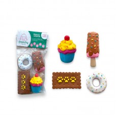 CHIFLEX X 4 COMIDAS DULCES CHANCHY TOYS